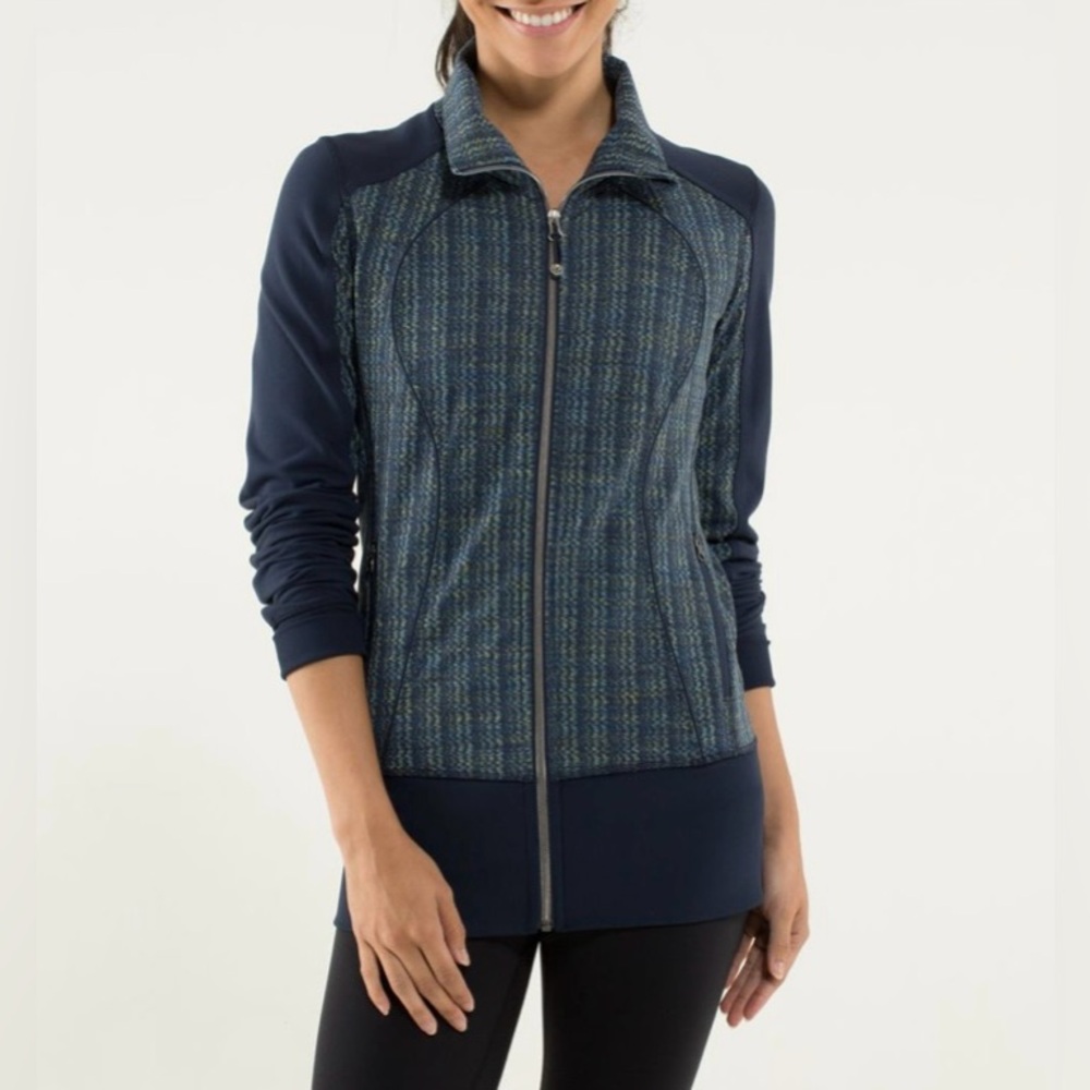 Lululemon * Nice Asana Jacket, Blue / Green, Women’s size 2